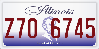 IL license plate Z706745