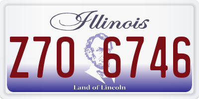 IL license plate Z706746