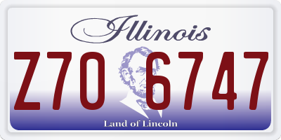IL license plate Z706747