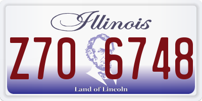 IL license plate Z706748