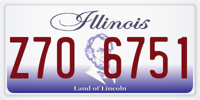 IL license plate Z706751