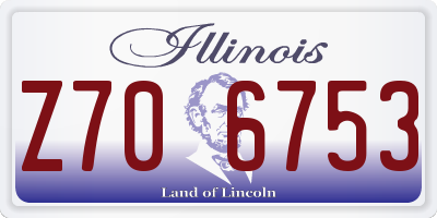 IL license plate Z706753