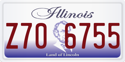 IL license plate Z706755