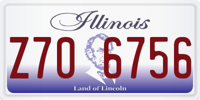 IL license plate Z706756