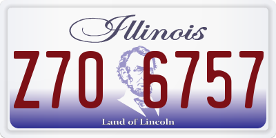 IL license plate Z706757