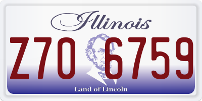 IL license plate Z706759