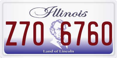 IL license plate Z706760