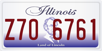 IL license plate Z706761
