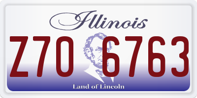 IL license plate Z706763