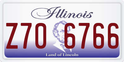 IL license plate Z706766