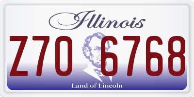 IL license plate Z706768