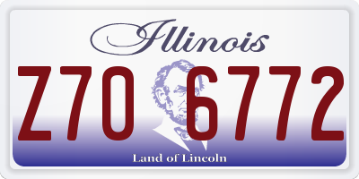 IL license plate Z706772