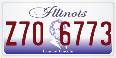 IL license plate Z706773