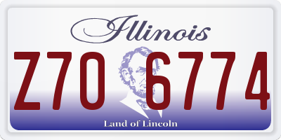 IL license plate Z706774