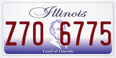IL license plate Z706775