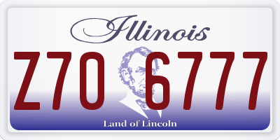 IL license plate Z706777