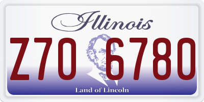 IL license plate Z706780