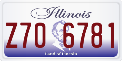 IL license plate Z706781