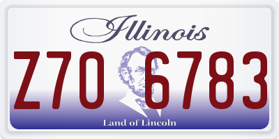 IL license plate Z706783