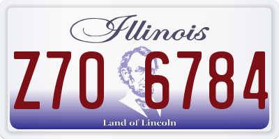 IL license plate Z706784