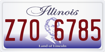 IL license plate Z706785