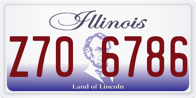 IL license plate Z706786