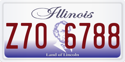 IL license plate Z706788