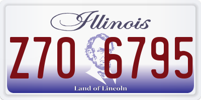 IL license plate Z706795