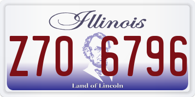 IL license plate Z706796