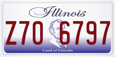 IL license plate Z706797