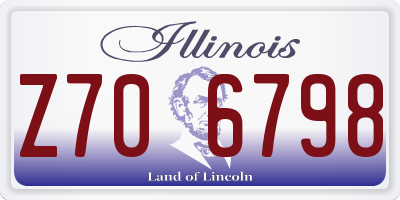 IL license plate Z706798