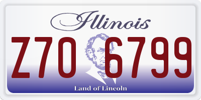 IL license plate Z706799