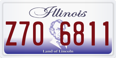 IL license plate Z706811
