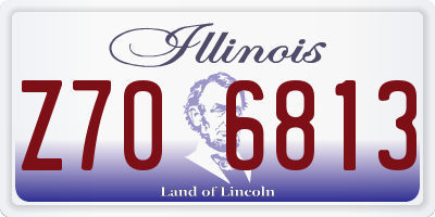 IL license plate Z706813