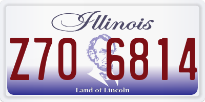 IL license plate Z706814