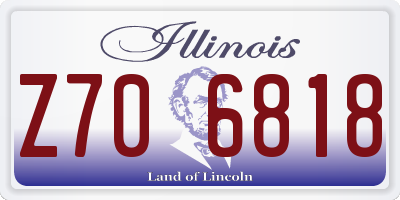 IL license plate Z706818
