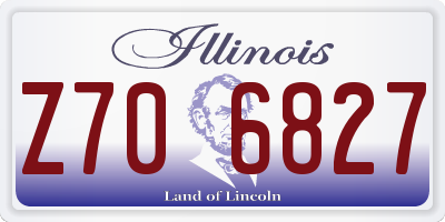 IL license plate Z706827