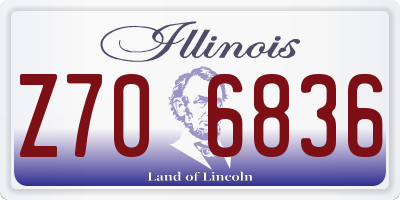 IL license plate Z706836