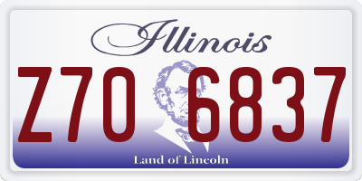 IL license plate Z706837
