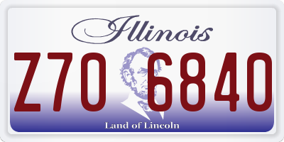 IL license plate Z706840