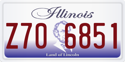 IL license plate Z706851
