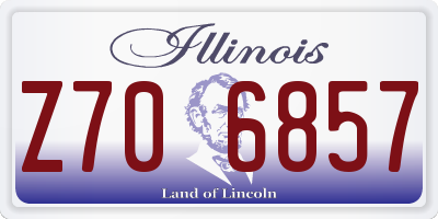 IL license plate Z706857