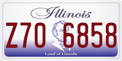 IL license plate Z706858