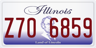IL license plate Z706859