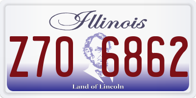 IL license plate Z706862