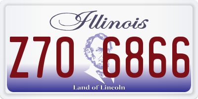 IL license plate Z706866