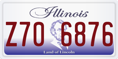 IL license plate Z706876