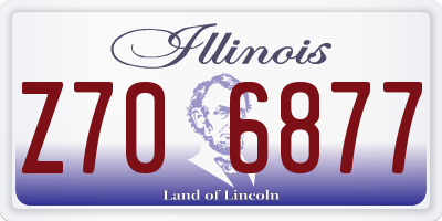IL license plate Z706877