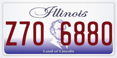 IL license plate Z706880
