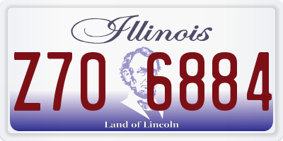 IL license plate Z706884